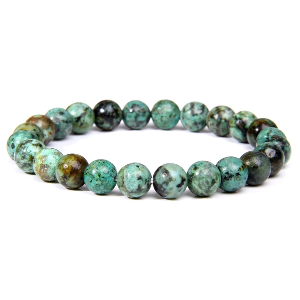 African turquoise mala bracelet 8mm all sizes! - Picture 3 of 3